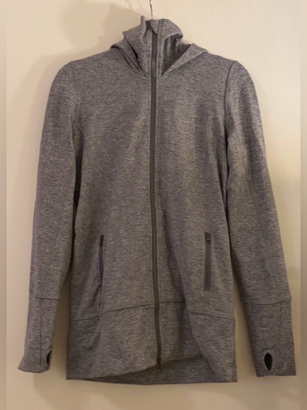 Lululemon Gray Hooded Full Zip Athletic Jacket Women’s Medium